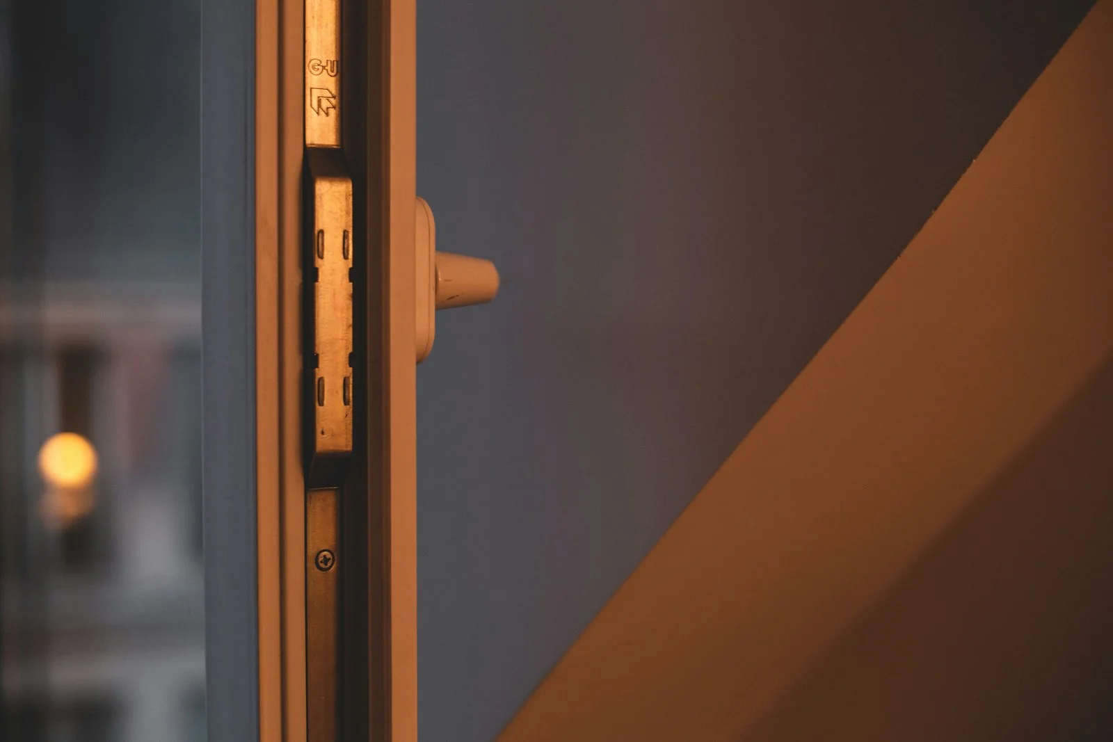 a close up of a door handle on a door